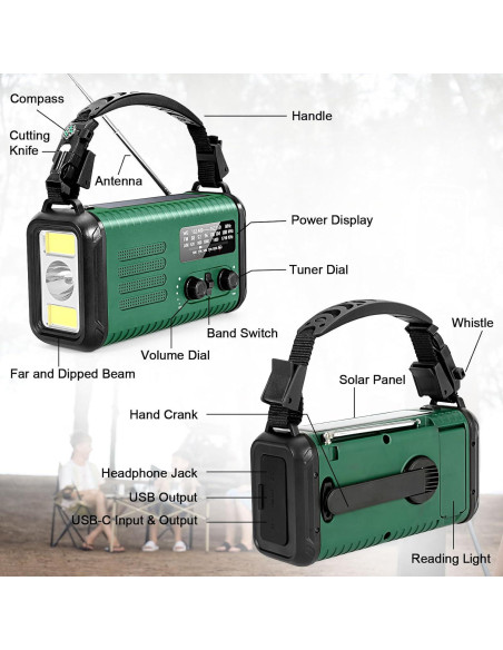 Radio de Emergencia NOAA Leaton Condor 1 con Linterna y Carga Solar Radio de Emergencia NOAA Leaton Condor 1 con Linterna y Carga Solar