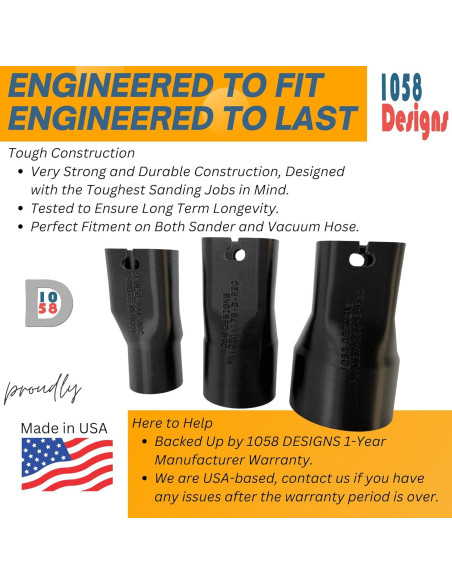 Adaptador de Vacío 1058 Designs para Lijadoras DeWalt 1-1/4" Adaptador de Vacío 1058 Designs para Lijadoras DeWalt 1-1/4"