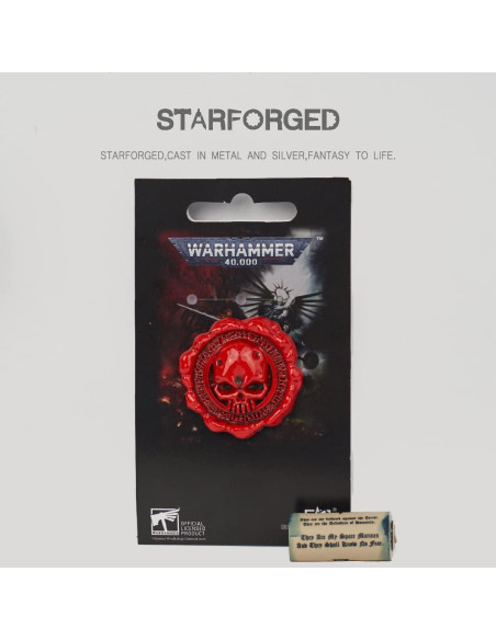 Insignia de Pin Starforged Sello de Pureza 14x4cm Retro Insignia de Pin Starforged Sello de Pureza 14x4cm Retro