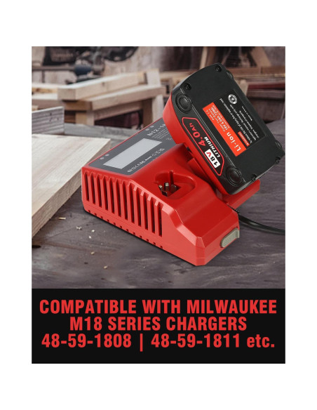 Batería de Reemplazo 18V Milwaukee M18 4.0Ah Alta Capacidad Batería de Reemplazo 18V Milwaukee M18 4.0Ah Alta Capacidad