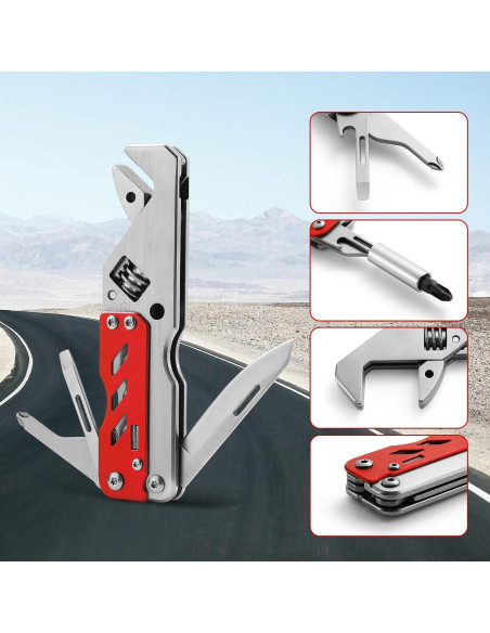 Llave Multiherramienta OUTU Roja con Destornilladores y Abrebotellas Llave Multiherramienta OUTU Roja con Destornilladores y Abrebotellas