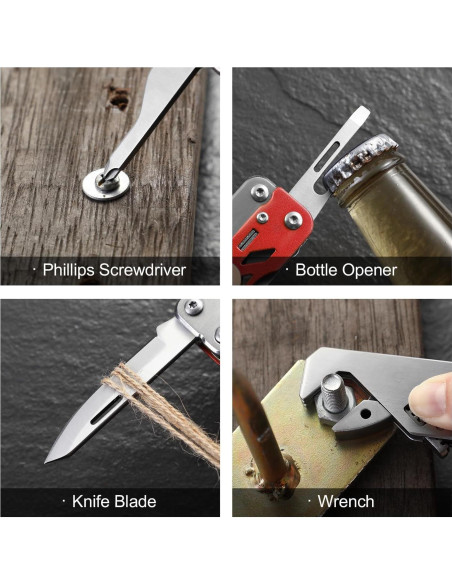 Llave Multiherramienta OUTU Roja con Destornilladores y Abrebotellas Llave Multiherramienta OUTU Roja con Destornilladores y Abrebotellas