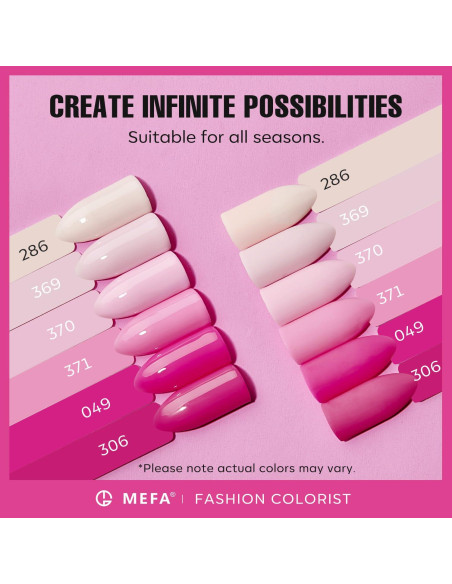 Kit de Esmalte de Uñas Gel MEFA Rosa 6 Colores Brillantes Kit de Esmalte de Uñas Gel MEFA Rosa 6 Colores Brillantes