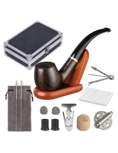 Pipa de Tabaco Joyoldelf Ébano Hecha a Mano con Accesorios