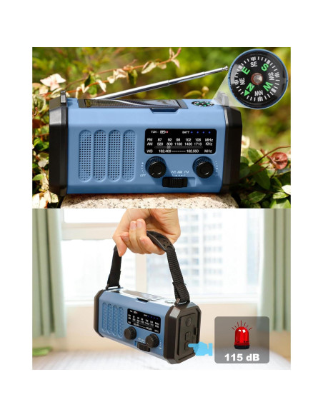 Radio Meteorológica Portátil Shen Zhen 13000mAh Solar AM/FM Radio Meteorológica Portátil Shen Zhen 13000mAh Solar AM/FM