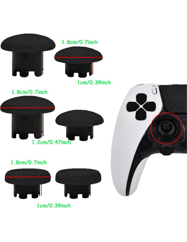 Tapa de Pulgar Intercambiable 6 en 1 Anglepingping para PS5