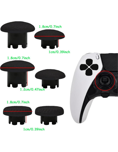 Tapa de Pulgar Intercambiable 6 en 1 Anglepingping para PS5 Tapa de Pulgar Intercambiable 6 en 1 Anglepingping para PS5