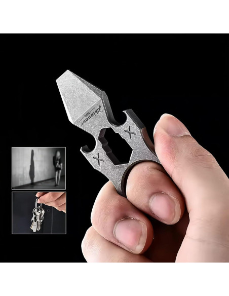 Llave Multi-herramienta Titanio EDC 2.26x5.79cm Gris Llave Multi-herramienta Titanio EDC 2.26x5.79cm Gris