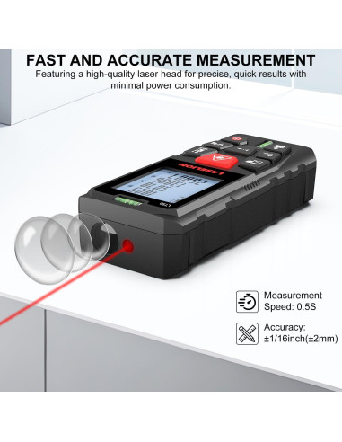 Medidor de Distancia Láser LASELION LT50 - 50m, Precisión Alta
