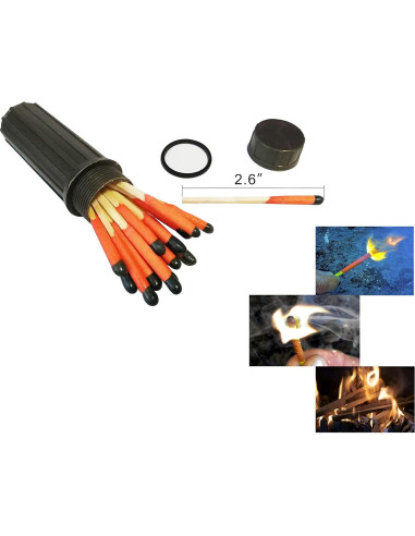 Kit de Supervivencia Egreen - Cerillas Impermeables y Cuerda