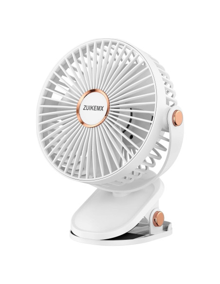 Ventilador Portátil Clip ZUIKEMX 2000mAh 5 Velocidades LED Ventilador Portátil Clip ZUIKEMX 2000mAh 5 Velocidades LED