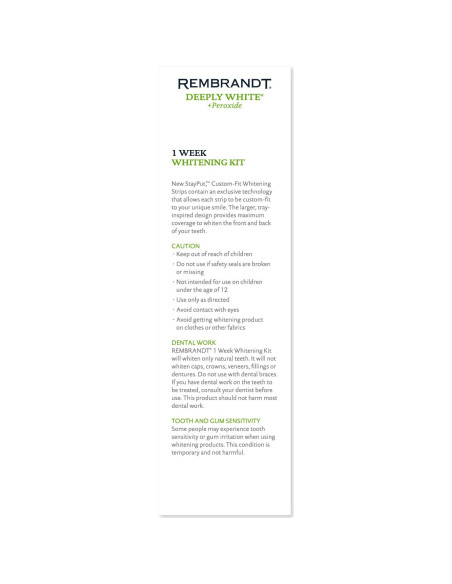 Kit de Blanqueamiento Dental REMBRANDT - 28 Tiras Personalizadas Kit de Blanqueamiento Dental REMBRANDT - 28 Tiras Personalizadas