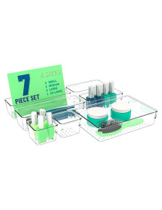 Organizador de Cajones Yieach 7 Piezas Acrílico Transparente