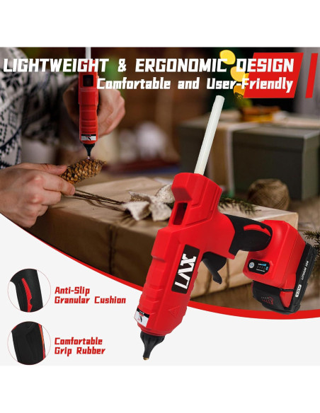 Pistola de Pegamento Caliente L1NXIXI 100W para Batería Milwaukee 18V Pistola de Pegamento Caliente L1NXIXI 100W para Batería Milwaukee 18V