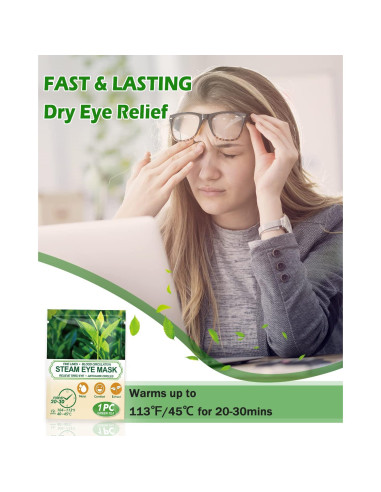Máscara Ocular Autocalentada ProCIV Té Verde 16 Paquetes