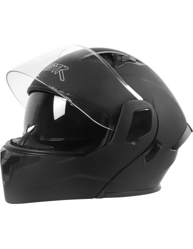 Casco Modular Flip-Up SPARK JMK-2025 Doble Visor Negro Mediano