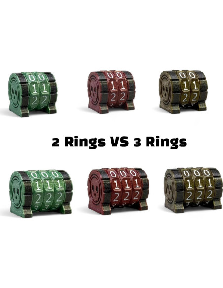 Contador de Vida Lixusia para Juegos de Mesa - 2 Anillos Azules Contador de Vida Lixusia para Juegos de Mesa - 2 Anillos Azules