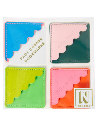 Marcadores de Página Esquina C.R. Gibson 4 Piezas Multicolor