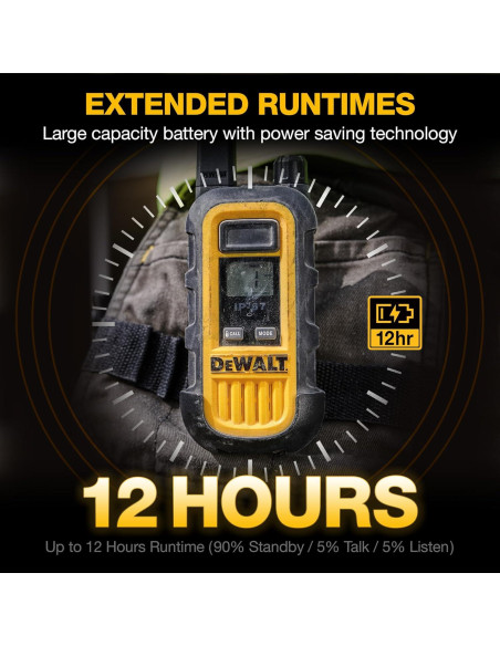 Walkie Talkies DEWALT DXFRS300 1W Impermeables Paquete 6 Walkie Talkies DEWALT DXFRS300 1W Impermeables Paquete 6