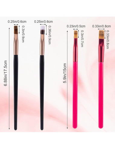 Brochas de Cejas Multifuncionales PAGOW - 4 Piezas