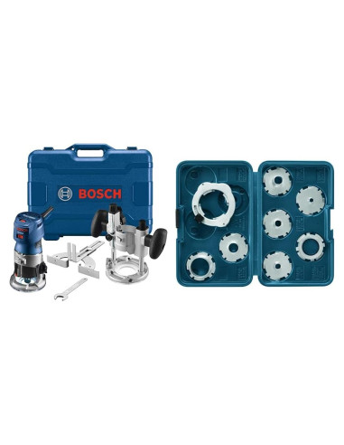 Router de Palma Bosch GKF125CEPK 1.25 HP con Guías RA1128