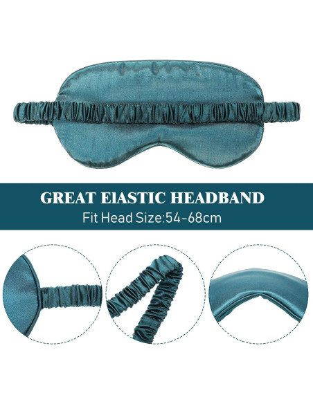 Conjunto de Máscara de Dormir de Seda Geyoga - 2 Antifaces y Tapones Conjunto de Máscara de Dormir de Seda Geyoga - 2 Antifaces y Tapones