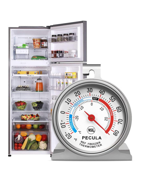 Termómetro de Refrigerador PECULA Acero Inoxidable -30 a 30 C Termómetro de Refrigerador PECULA Acero Inoxidable -30 a 30 C