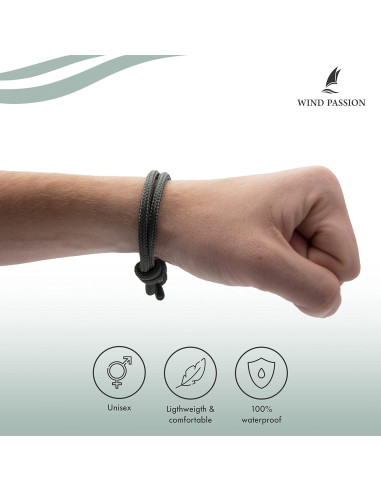 Pulsera de Cuerda Ajustable Pasión por el Viento - Unisex - Impermeable