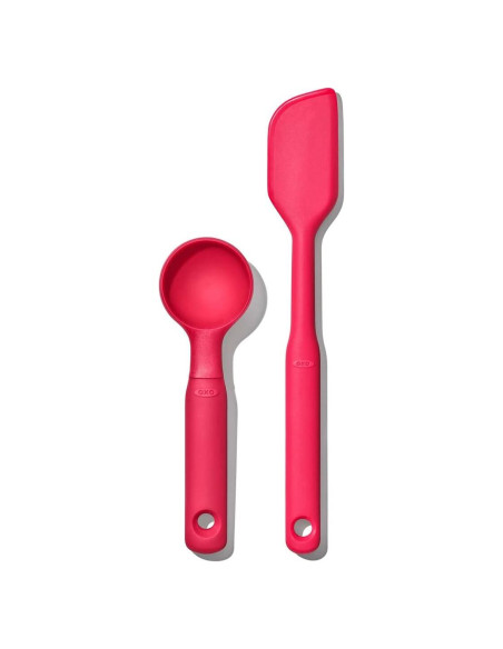Set Cucharón Mediano y Espátula Pequeña OXO Silicona Set Cucharón Mediano y Espátula Pequeña OXO Silicona