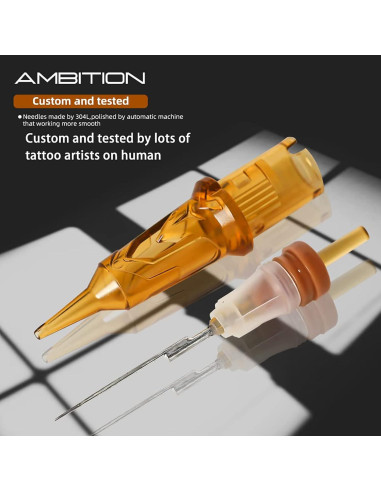Kit de Tatuaje Inalámbrico Ambition 1950mAh con 40 Agujas