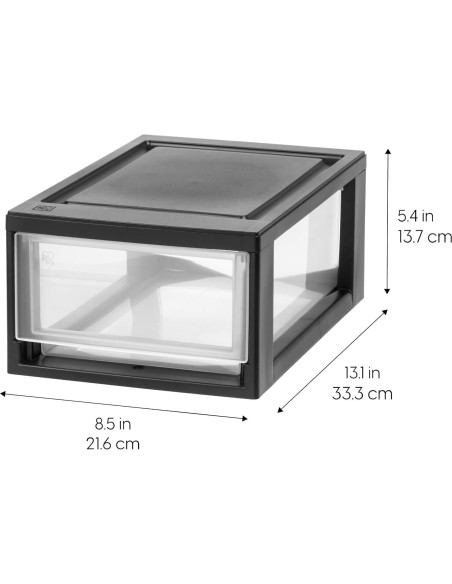 Organizador de Almacenamiento IRIS USA 4 Cajones Plástico Negro Organizador de Almacenamiento IRIS USA 4 Cajones Plástico Negro