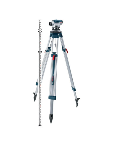 Nivel Óptico Automático Bosch GOL26CK 26x con Trípode y Varilla