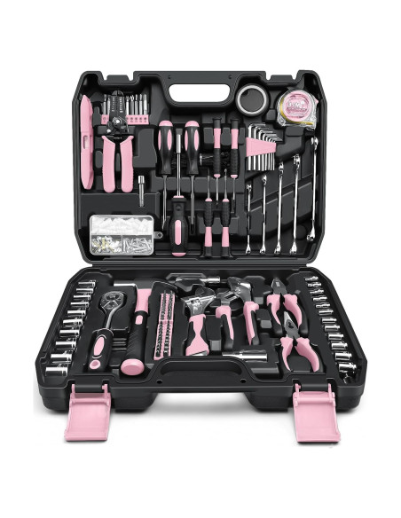 Kit de Herramientas Sundpey 281 Piezas Rosa - Caja Completa para Hogar Kit de Herramientas Sundpey 281 Piezas Rosa - Caja Completa para Hogar