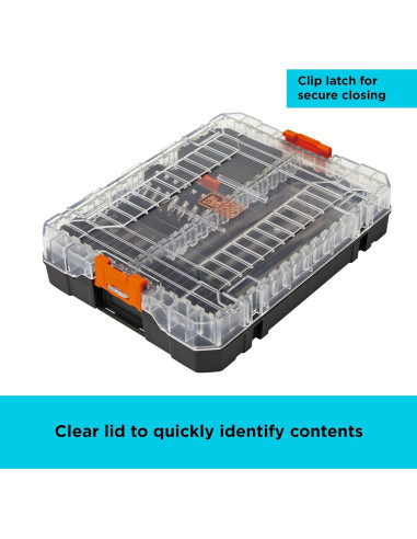 Set de Puntas de Destornillador y Taladro Black+Decker 130 Piezas