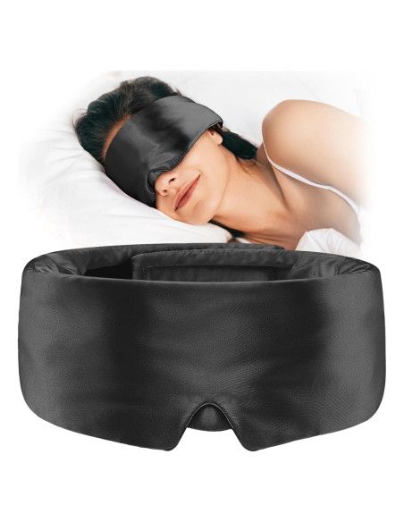 Máscara de Sueño Suave Umisleep Negra, Antienvejecimiento, Ajustable Máscara de Sueño Suave Umisleep Negra, Antienvejecimiento, Ajustable