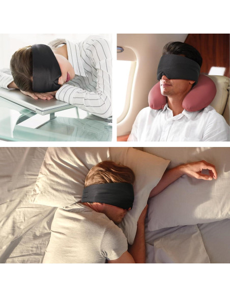 Máscara de Sueño Suave Umisleep Negra, Antienvejecimiento, Ajustable Máscara de Sueño Suave Umisleep Negra, Antienvejecimiento, Ajustable