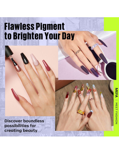Set de Esmalte en Gel MEFA 35 Pcs 32 Colores Manicura DIY