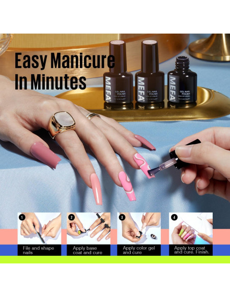 Set de Esmalte en Gel MEFA 35 Pcs 32 Colores Manicura DIY Set de Esmalte en Gel MEFA 35 Pcs 32 Colores Manicura DIY