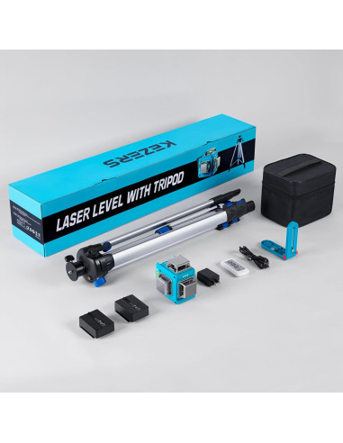 Nivel Láser Autonivelante KEZERS K36G 3D con Trípode 145 cm