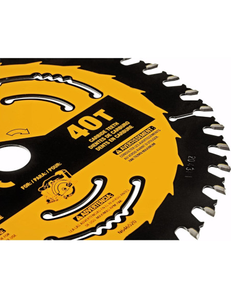 Sierra Circular DEWALT DWA161240 16.5 cm 40 Dientes Paquete de 2 Sierra Circular DEWALT DWA161240 16.5 cm 40 Dientes Paquete de 2