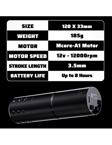 Kit de Tatuaje Inalámbrico Mast A1 - 20 Agujas y Tinta