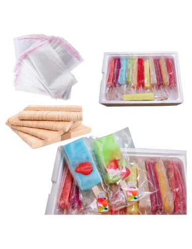 Juego de 400 Palitos de Helado y Bolsas Autocierre MEETRUE
