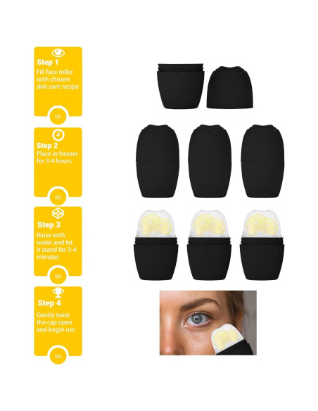 Rodillo de Hielo Facial Reclua 2Pack - Silicona Reutilizable Rodillo de Hielo Facial Reclua 2Pack - Silicona Reutilizable