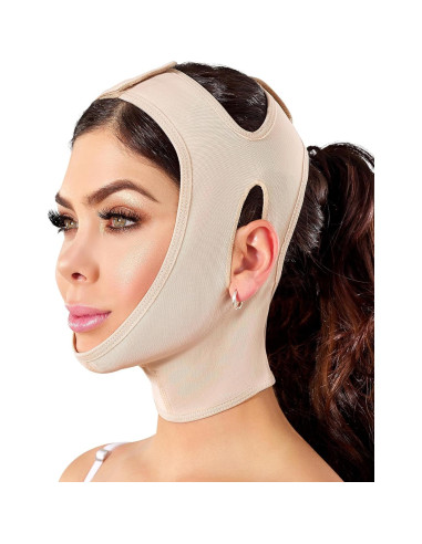 Banda de Compresión Facial Shape Concept para Mentoplastia - Beige
