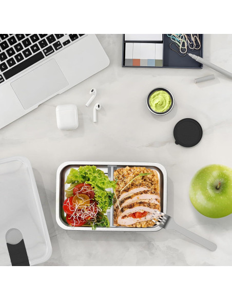 Caja de Almuerzo Bento Acero Inoxidable Bakpoco 1250ml Apta Microondas Caja de Almuerzo Bento Acero Inoxidable Bakpoco 1250ml Apta Microondas