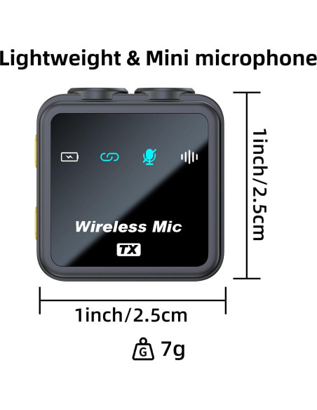Micrófono Lavalier Inalámbrico NOTEVOX VM32 USB-C para iPhone y Android Micrófono Lavalier Inalámbrico NOTEVOX VM32 USB-C para iPhone y Android