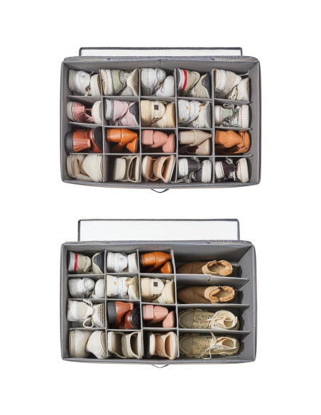 Organizador de Zapatos Berdeng Gris 20 Pares con Tapa Transparente Organizador de Zapatos Berdeng Gris 20 Pares con Tapa Transparente