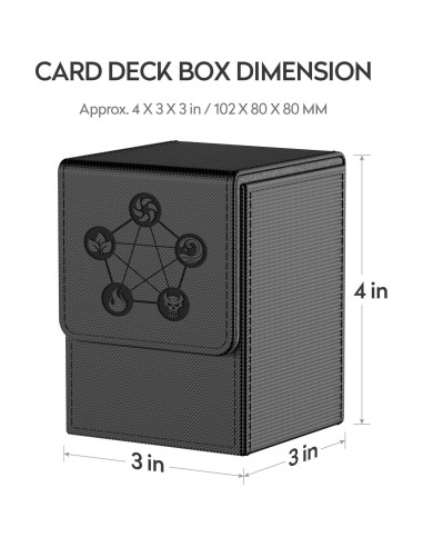 Caja de Deck MIXPOET para cartas coleccionables - Negro