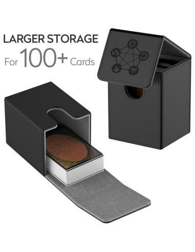 Caja de Deck MIXPOET para cartas coleccionables - Negro