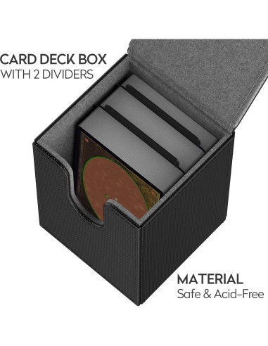 Caja de Deck MIXPOET para cartas coleccionables - Negro